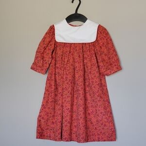 Mom & Me Girls Holiday Puff Sleeve Corduroy Pull-Over Dress Red Size 3T